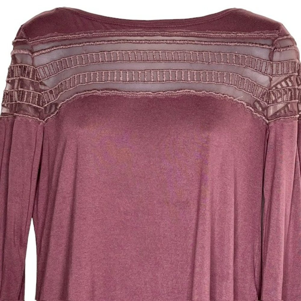 Free People Roxie Long Sleeve Tee Washed Purple - XS - Picture 3 of 10